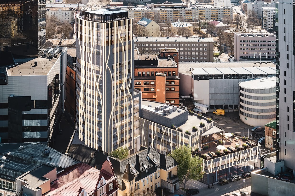 Uus kesklinna ärihoone Maarki HUB saavutas täiskõrguse - Ärikinnisvara - Kinnisvarauudised - City24.ee kinnisvaraportaal